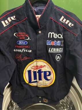 Rusty Wallace vintage Miller Lite NASCAR jacket size Small chase authentics